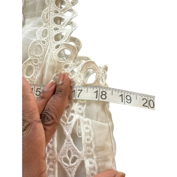 Endless Rose Lace Trim Crochet Mini Dress Sleeveless White Size M NWOT Romantic - Picture 11 of 15